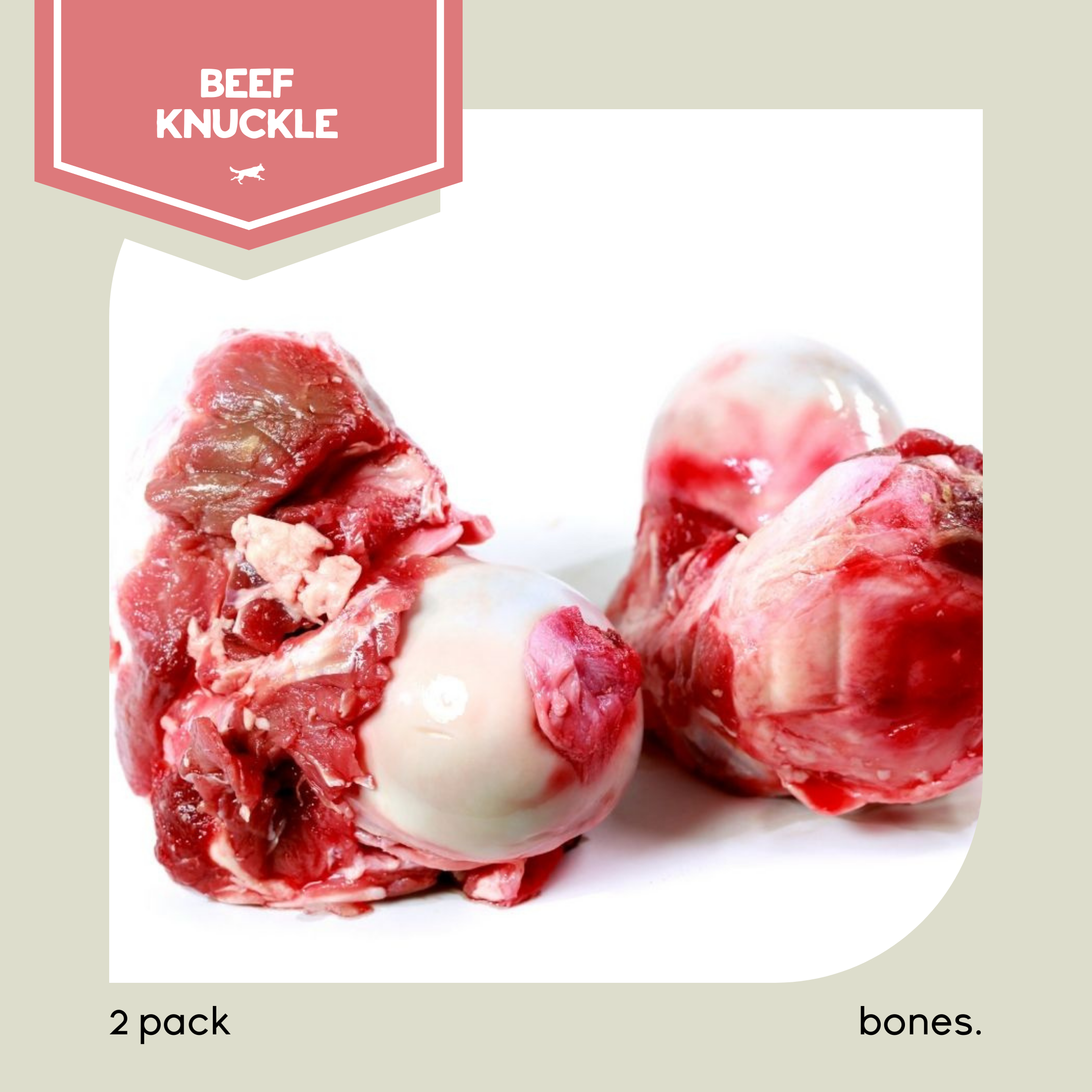 Beef Knuckle Bones (2 pack) Raw Dog Food Delivery Ontario Raw