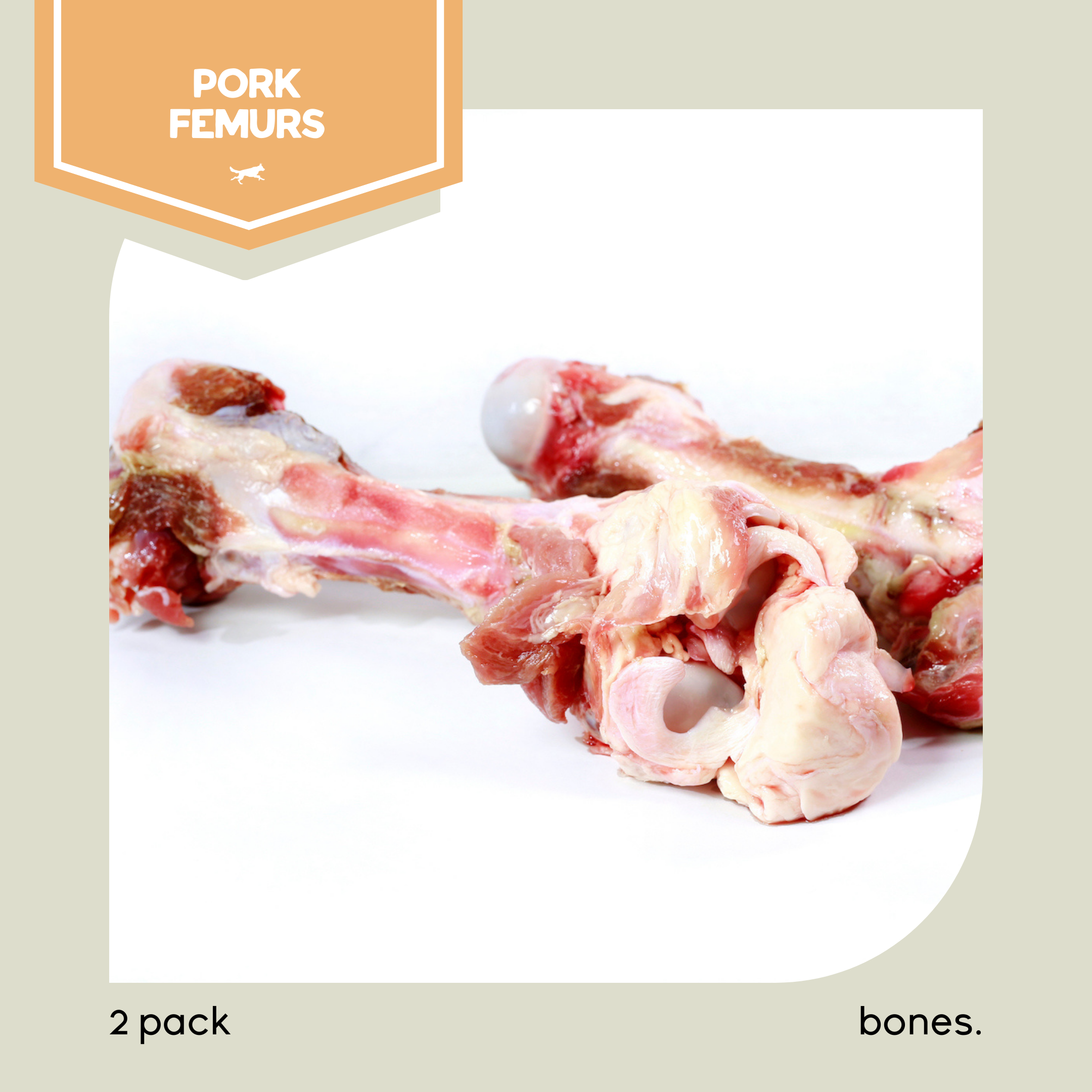 Pork femur bones for dogs online