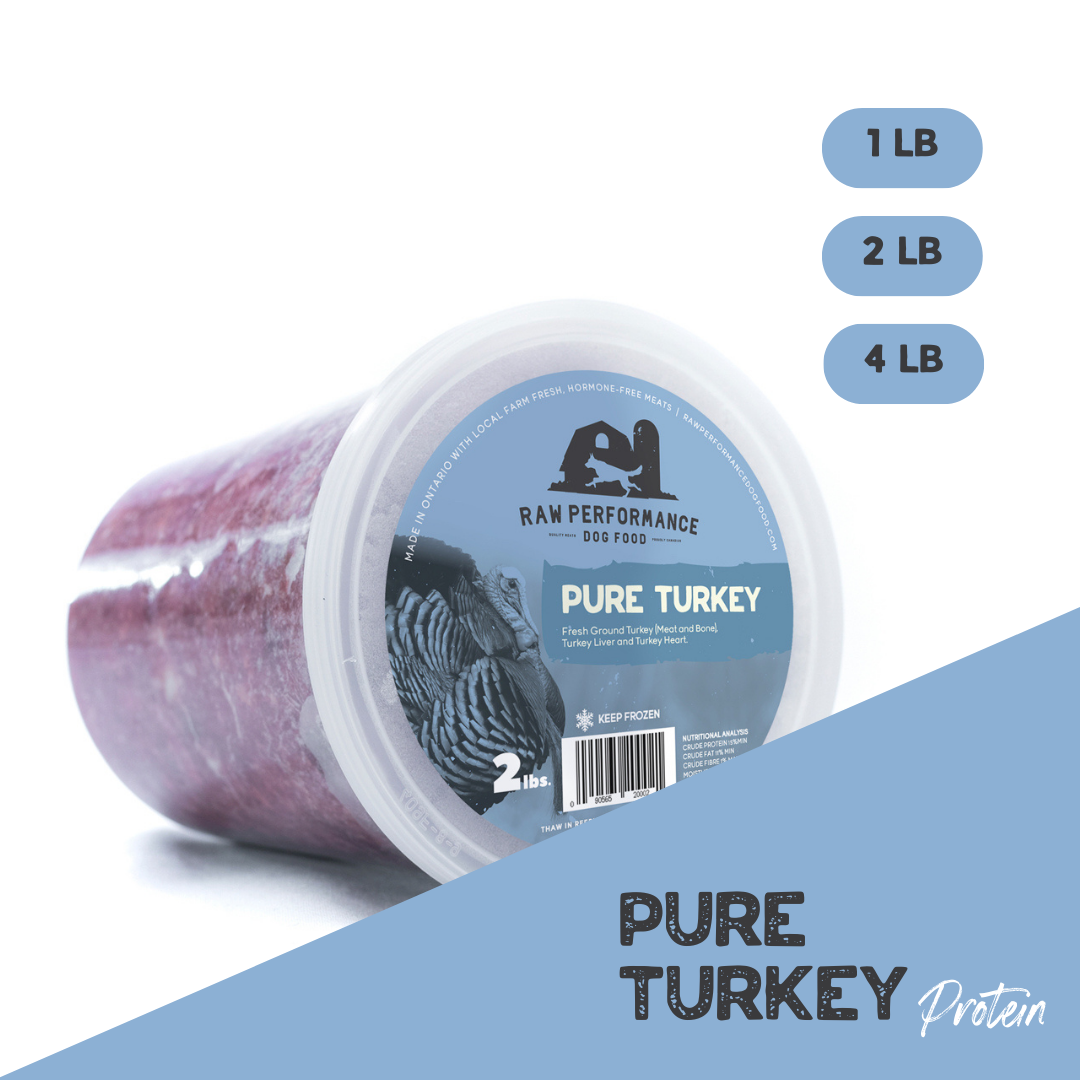 Pure Turkey Raw Dog Food Delivery Ontario Raw Performance Dog Food
